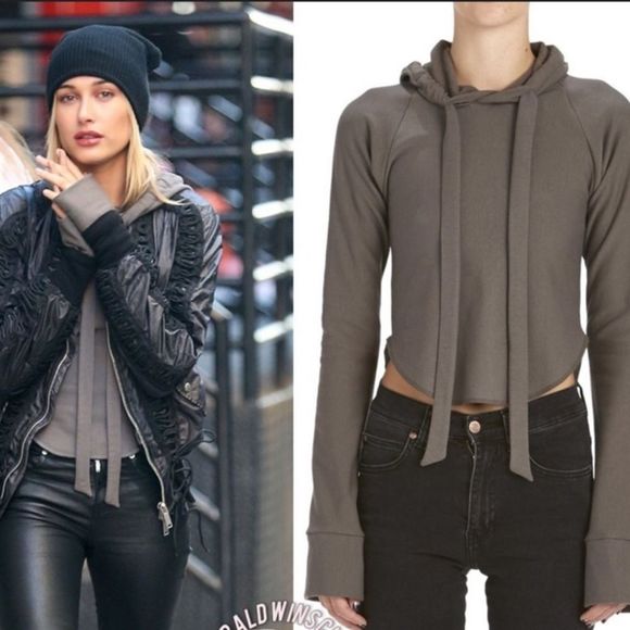 NWOT RARE “Are You Am I” Light Pink/Peach Cropped Hoodie Size XS - Picture 6 of 17